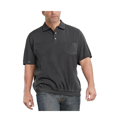 KingSize Big & Tall No Tuck Pocket Shrink-Less Cotton Polo Shirt