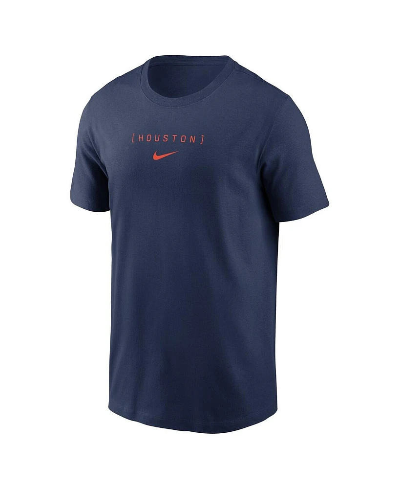 Nike Men's Navy Houston Astros Large Logo Back Stack T-Shirt