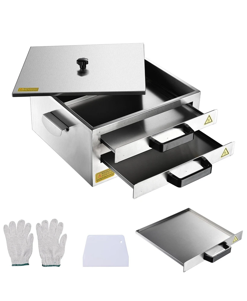 WeChef 2 Layer Rice Noodle Roll Steamer Machine Stainless Steel Extra Tray Cheung Fun