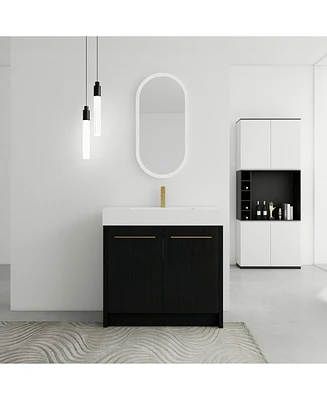 36" Freestanding Vanity with Resin Sink & Soft-Close Door