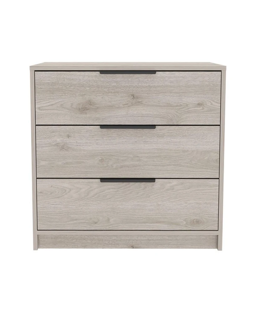 Kaia 3 Drawers Dresser, Superior Top - Light Gray