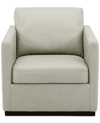 Clasea Leather Swivel Chair, Created for Macy's