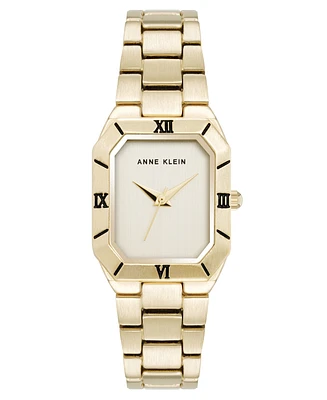 Anne Klein Women's Quartz Roman Numeral Bezel Gold-Tone Alloy Metal Watch, 23mm