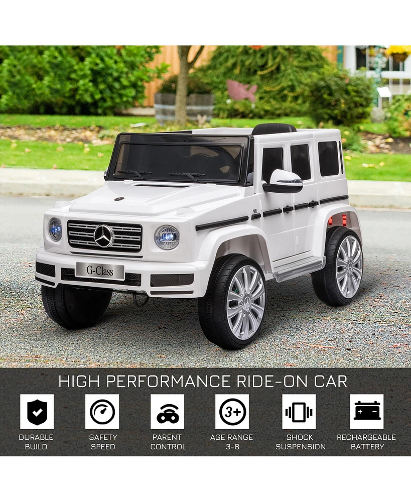 Aosom 12V Benz G500 Licensed Kids Electric Car with Remote Control,