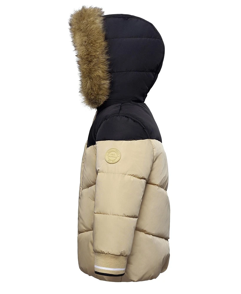 Rokka&Rolla Toddler Boys Fleece Lined Puffer Jacket Coat 2T-5T