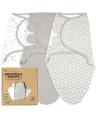 Bublo Baby Swaddle,3-Pack Newborn Swaddle Sleep Sack Sleeping Sack, Easy Adjustable Blanket Wrap