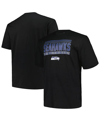 Fanatics Men's Black Seattle Seahawks Big Tall Pop T-Shirt