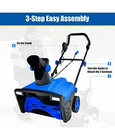 20" Electric Snow Thrower 120V 15Amp Snow Blower w/180° Rotatable Chute 2 Lights