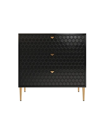 Boyel Living 32"Tall 3-Drawer Storage Cabinet Dresser Chest