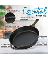 Pre-Seasoned Cast Iron Skillet 12 Inch