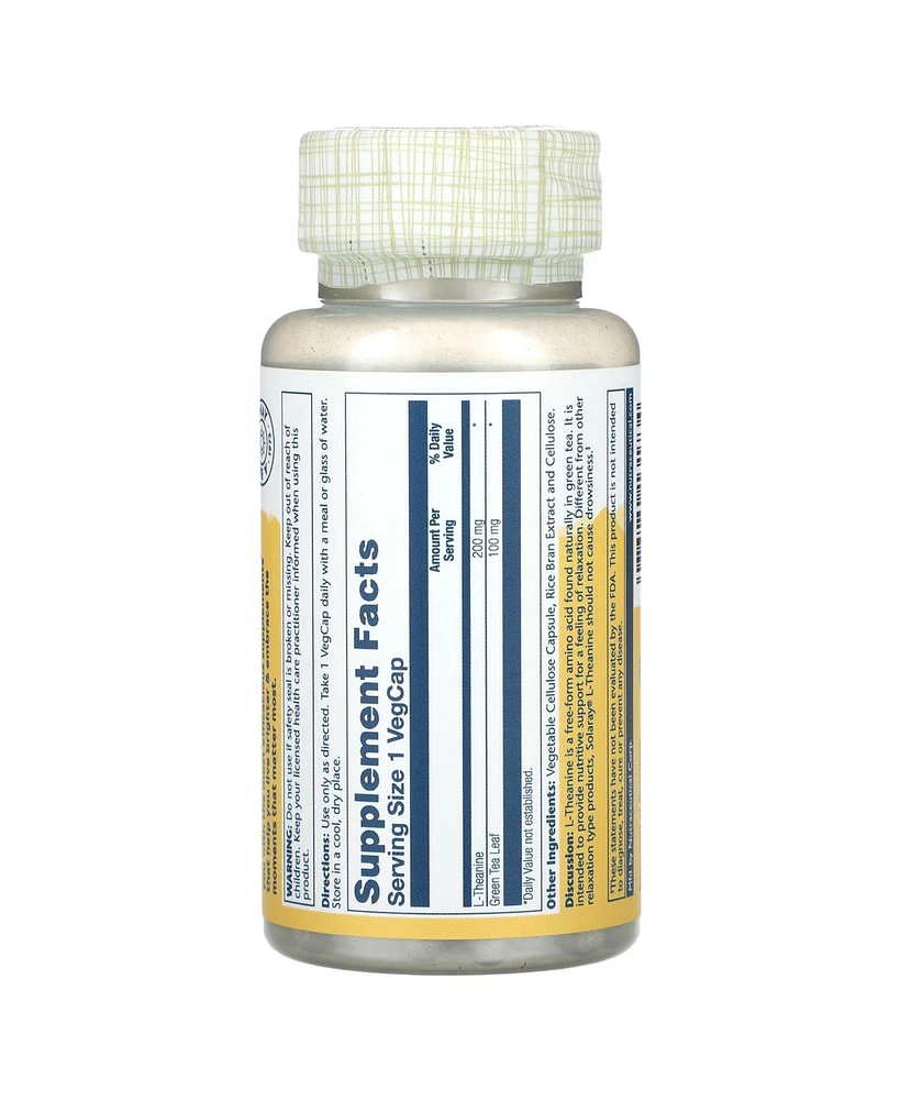 Solaray L-Theanine With Green Tea - 90 VegCaps