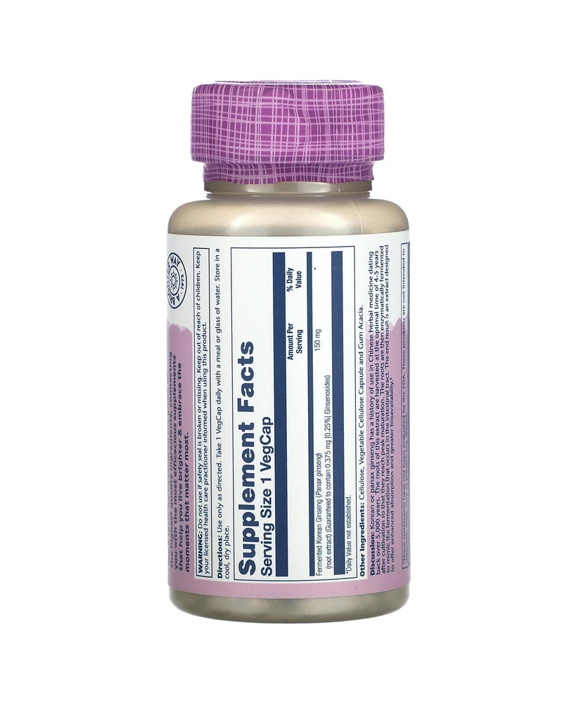 Solaray Vital Extracts Fermented Korean Ginseng 150 mg - 30 VegCaps
