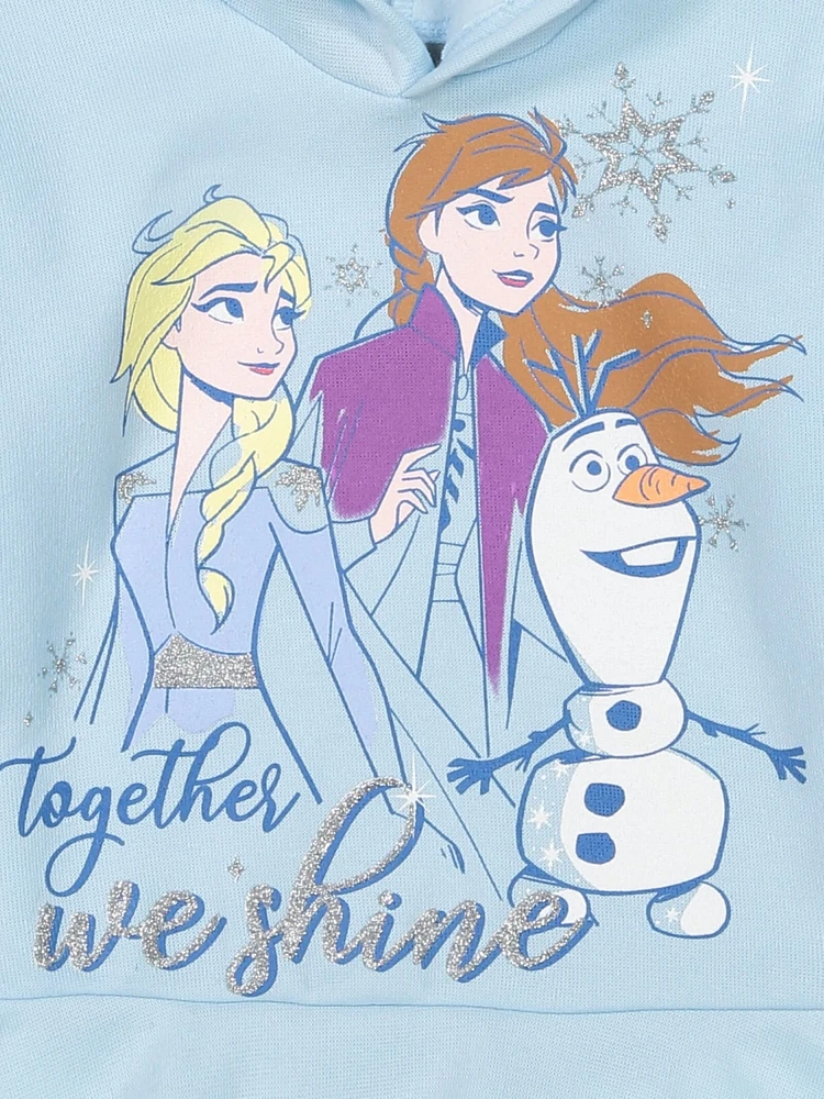 Frozen Girls Elsa Princess Anna Olaf Hoodie and Leggings Outfit Set