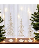 Slickblue Festive Trees for Elegant Holiday Decorations (Set of 3)