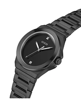 Guess Men's Analog Black Stainless Steel Watch 44mm