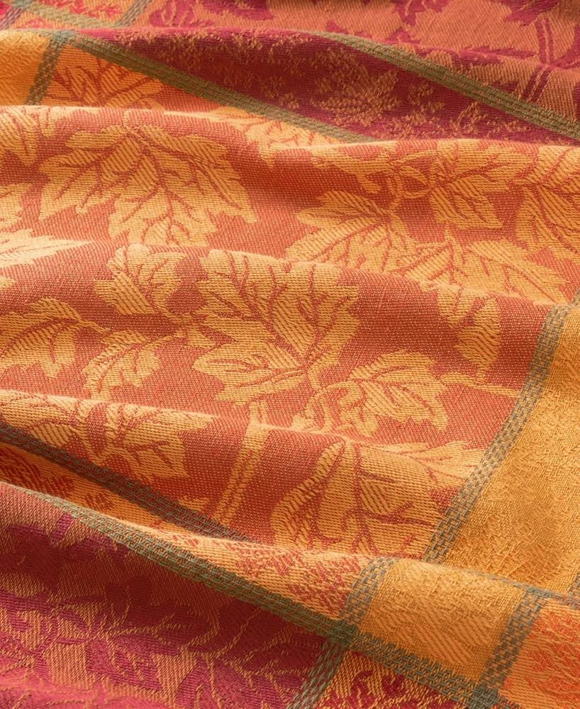 Elrene Maplewood Jacquard Harvest Cotton Oval Tablecloth, 60" x 84" Oval