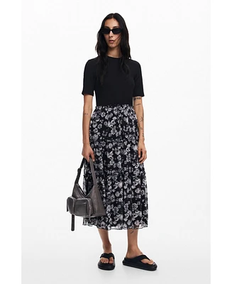 Desigual Women's Combined midi dress