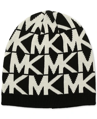 Michael Michael Kors Major Mk Repeating Logo Knit Beanie
