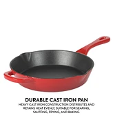 Crock-Pot 10 Inch Enamel Cast Iron Skillet - Gradient Red