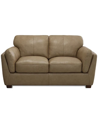 Closeout! Korder Leather Loveseat, Created for Macy's