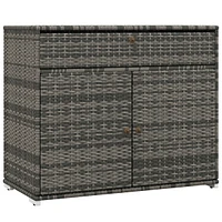 Rattan Wicker Freestanding Cabinet: Pool Toy & Towel Storage