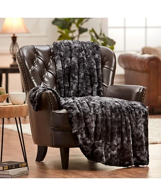 Chanasya Premium Double Sided Oversized Faux Fur Wolf Soft Throw Blanket
