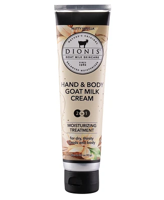 Dionis Nutty Vanilla Hand Body Goat Milk Cream, 3.3 oz