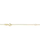 Diamond Accent Apple Pendant Necklace in 14k Gold-Plated Sterling Silver, 16" + 2" extender