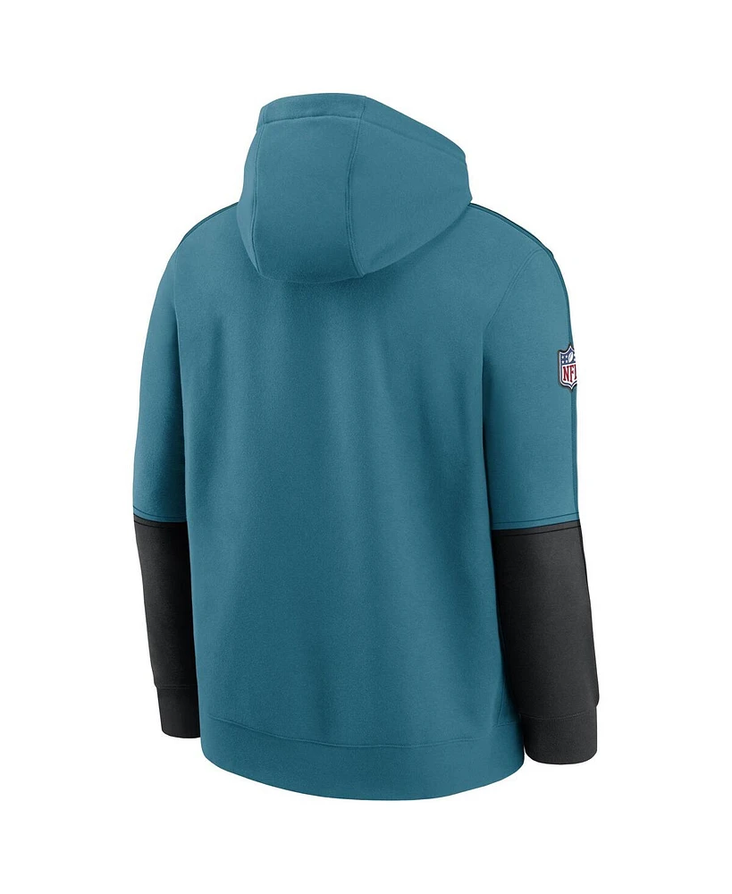 Nike Men's Teal Jacksonville Jaguars Throwback Alternate Logo Team Issue Club Pullover Hoodie