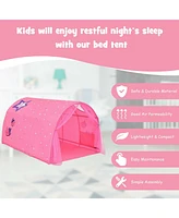 Kids Galaxy Starry Sky Dream Portable Play Tent with Double Net Curtain-Pink