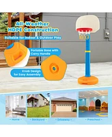 Kids Children Basketball Hoop Stand Adjustable Height Indoor Outdoor Sports Toy