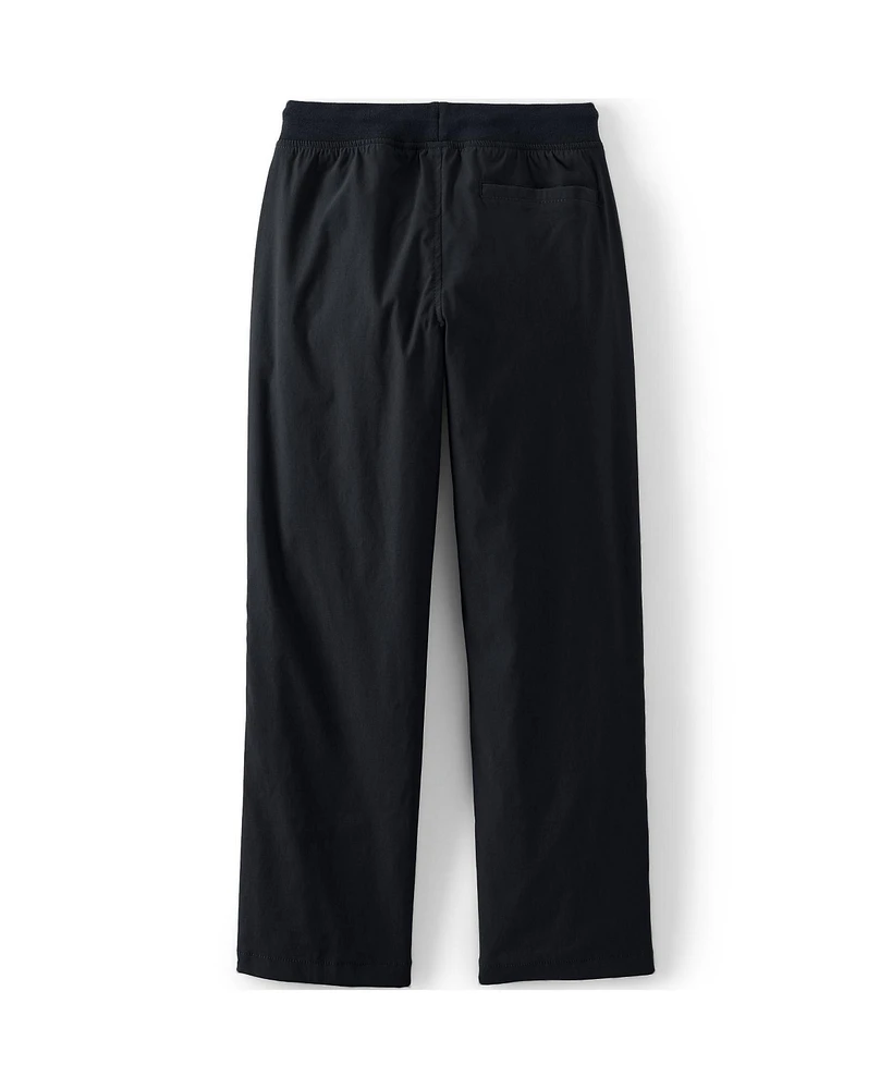 Lands' End Boys Husky Iron Knee Stretch Jersey Lined Pull On Pants
