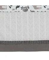 Lambs & Ivy Baby Jungle Animals 4-Piece Gray/White/Taupe Crib Bedding Set