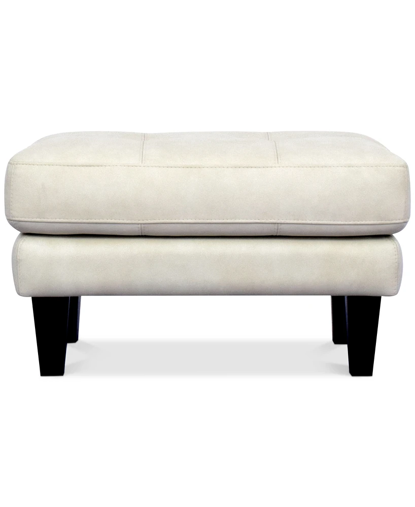 Pezley Leather Ottoman, Created for Macy's