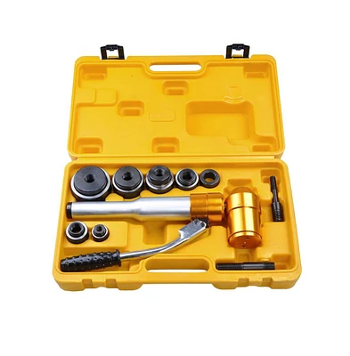Yescom 6 Ton Hydraulic Knockout Punch Set 6 Dies (1/2" to 2") Hole Puncher Tool Kit 11-gauge with Rotatable Head