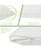 2Pack Shredded Memory Foam Bed Pillows Bamboo Rayon Cooling Cover 28''x18''