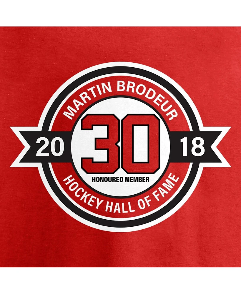 Fanatics Big Boys and Girls Martin Brodeur Red New Jersey Devils Hall of Fame T-Shirt