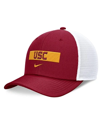 Nike Men's Cardinal/White Usc Trojans 2024 Sideline Trucker Adjustable Hat