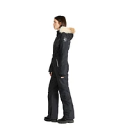 Pajar Women's Pearl Belted Mixed Media Ski Jumpsuit