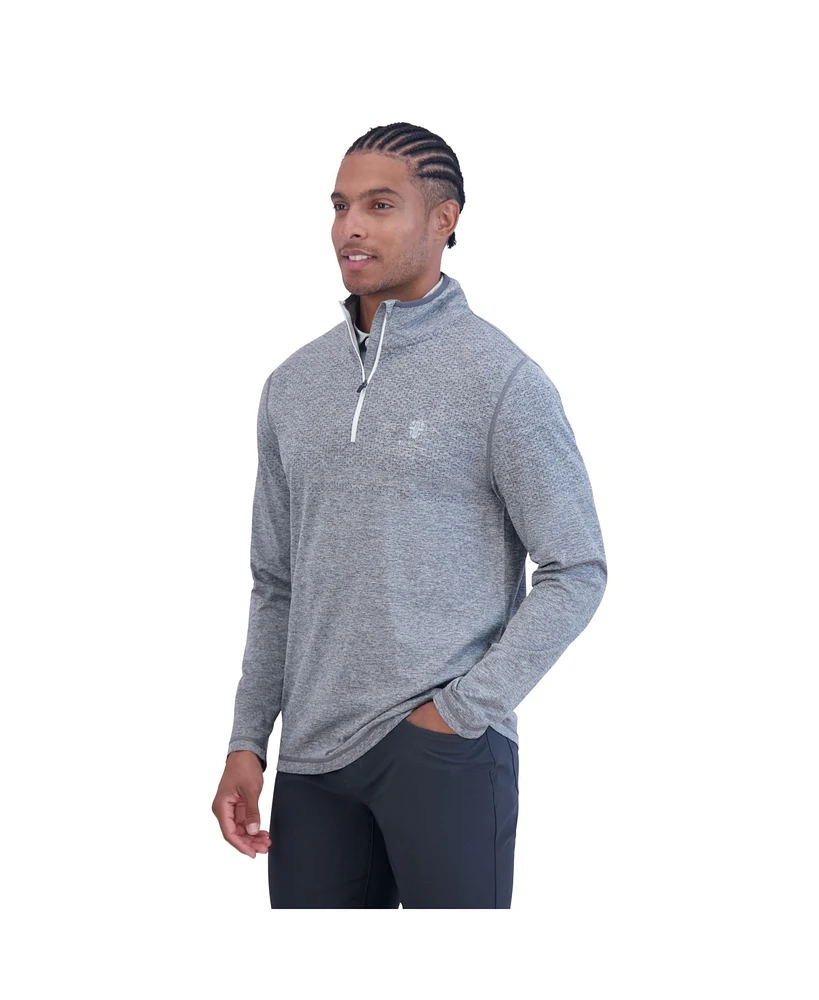 Ben Sherman Men's Seamless Knit Quarter Zip Sweatshirt