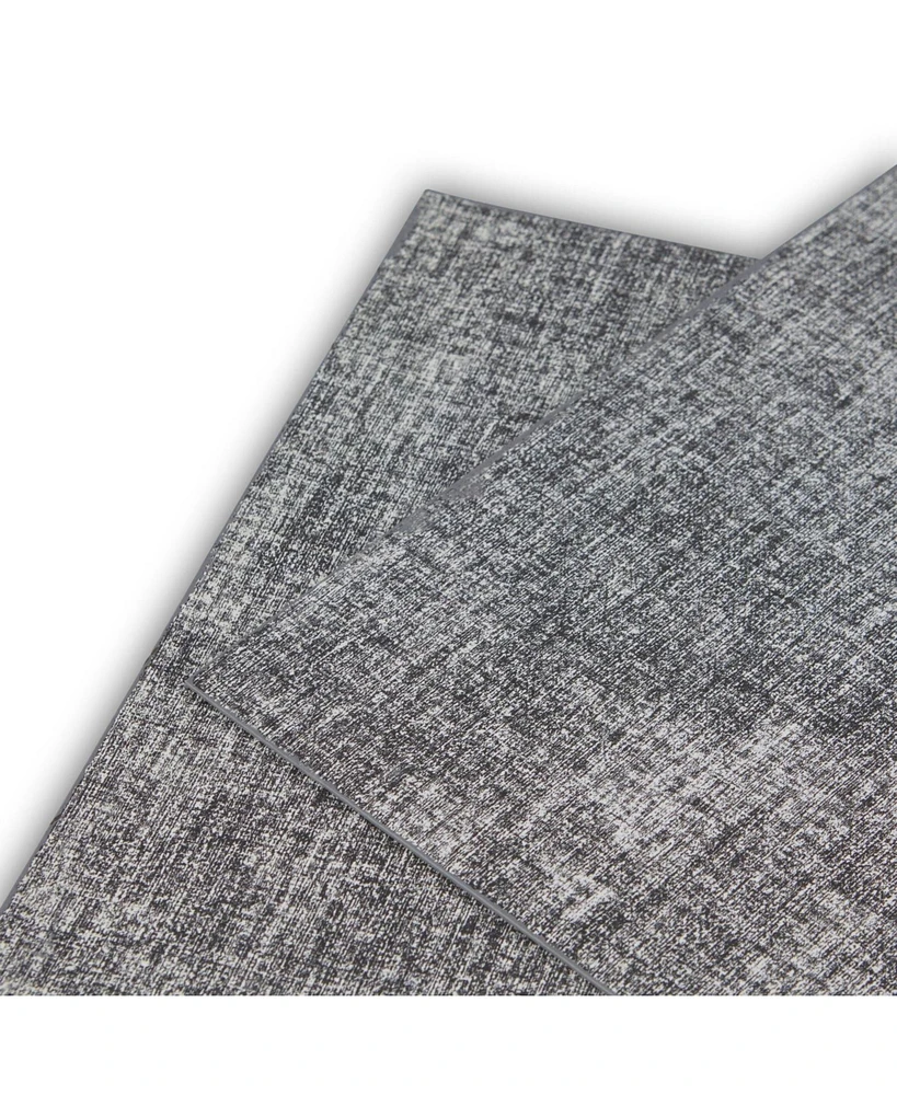 Dainty Home Amalfi Faux Leather Look Outdoor Dining Set Textured 2 Colored Reversible 12" x 18" Rectangular Placemats of 4