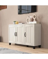 3-Door Buffet Sideboard Storage Credenza Cabinet Console Adjustable Shelf