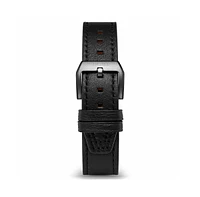 Vincero Gun Metal 22mm Full-Grain Ecco Leather Watch Strap with Quick-Release Pin Buckle