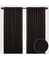 Chanasya Premium 2-Panel Ornamental Damask Classy Room Darkening Curtains - 3-in-1 Back Tab, Rod Pocket, Ring Tab for Windows Living Bedroom