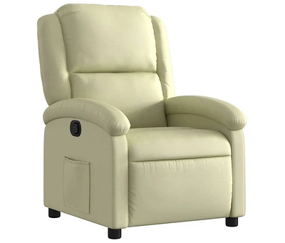 Recliner Chair Cream Real Leather