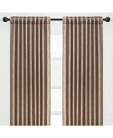 Chanasya Premium 2-Panel Embellish Embossed Blackout Curtains - 3-in-1 Back Tab, Rod Pocket, Ring Tab for Windows Living Room Bedroom