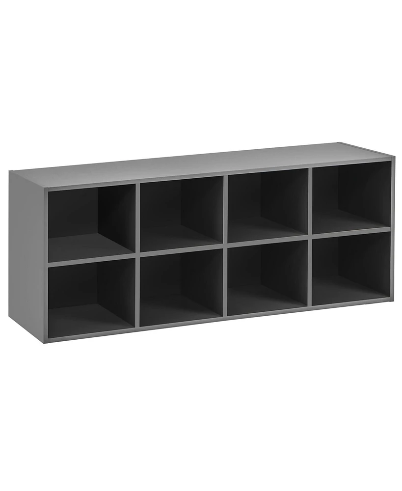 Shoe Bench 8 Cubbies Organizer with 500 Lbs Weight Capacity Cubby Rack