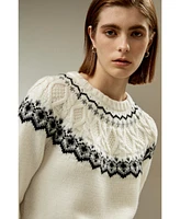 Fair Isle Crewneck Sweater for Women