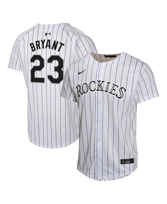 Nike Big Boys and Girls Kris Bryant White Colorado Rockies Home Game Player Jersey