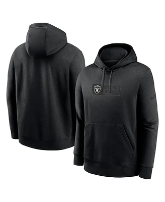 Nike Men's Black Las Vegas Raiders Edge French Terry Club Pullover Hoodie